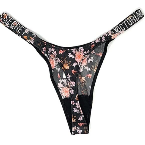BNWT Victoria’s Secret’s BRA & THONG PANTY SET BLACK FLORAL Up 2 cup PushUp Shi… - Picture 11 of 11